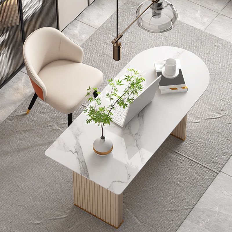 Contemporáneo 29.53 "Escritorio de escritura de alto escritorio de piedra Peninsula Desk of Office