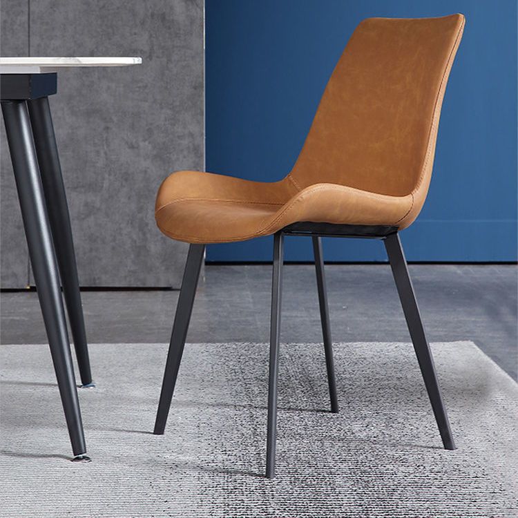 Industrial Style Side Chair Metal Solid Back Dining Room Chair for Kitchen Clearhalo 'Dining Chairs' 'Dining Tables & Seating' 'dining_chair' 'furn' 'furn_dining_chair' 'Furniture' 'Kitchen & Dining Furniture' 1200x1200_87496fbf-3e26-4856-995d-093dc6f970f5