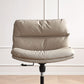 Chaise pivotante capitonnée contemporaine Chaise de bureau à dossier bas en simili cuir