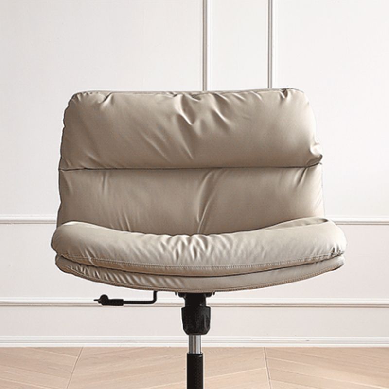 Chaise pivotante capitonnée contemporaine Chaise de bureau à dossier bas en simili cuir