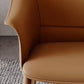 Sillas de comedor de brazo de cuero sinté