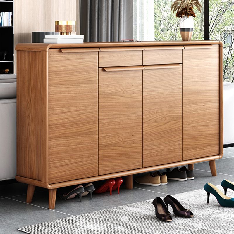 Modern Rectangle Wood Side Cabinet Bar Pulls Cabinet With Doors Clearhalo 'Cabinets & Chests' 'cabinets_chests' 'furn' 'furn_cabinets_chests' 'Furniture' 'Living Room Furniture' 1200x1200_874be6e7-7447-46c0-a2fc-03f6f90803a1