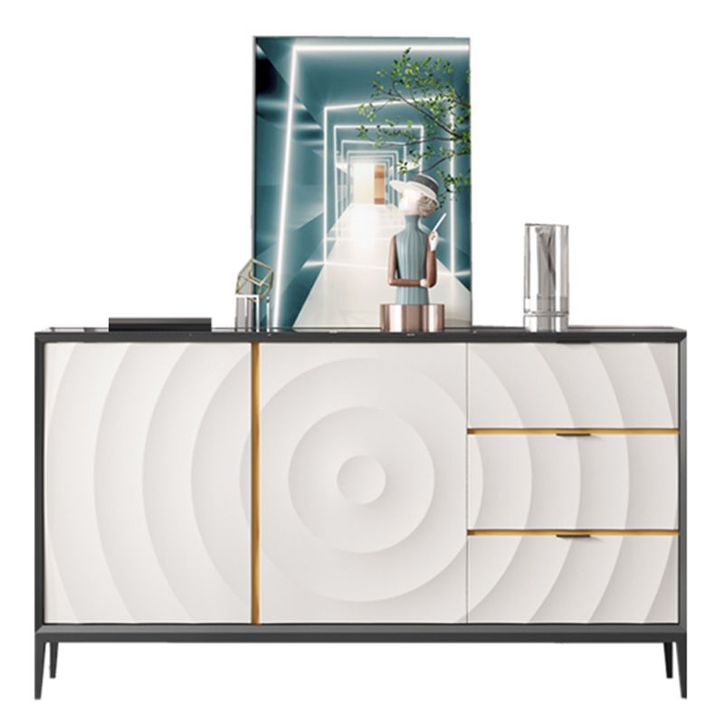 Server da pranzo in pietra e legno con cassetti moderni tavolo da sideboard