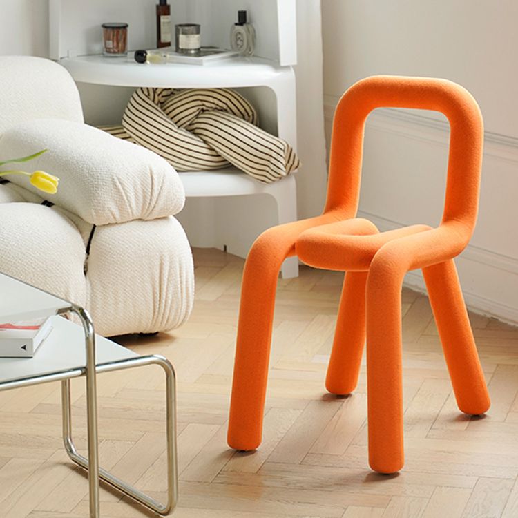 Designer Style Velvet Dining Room Side Chair Matte Finish Open Back Single Dining Chair Clearhalo ' kitchen&dining_furn' 'Dining Chairs' 'Dining Tables & Seating' 'dining_chair' 'furn' 'furn_dining_chair' 'Furniture' 'furniture_dining_chair' 'Kitchen & Dining Furniture' 'kitchen' 1200x1200_874c2f94-44a3-4d12-ae5f-2f2723a597a6