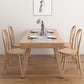Pine Wood Dining Table Traditional Luxury Dining Table with 4 Legs