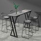 Table de Bar rectangulaire en pierre frittée, Base de traîneau, Table à manger pour cuisine et salon