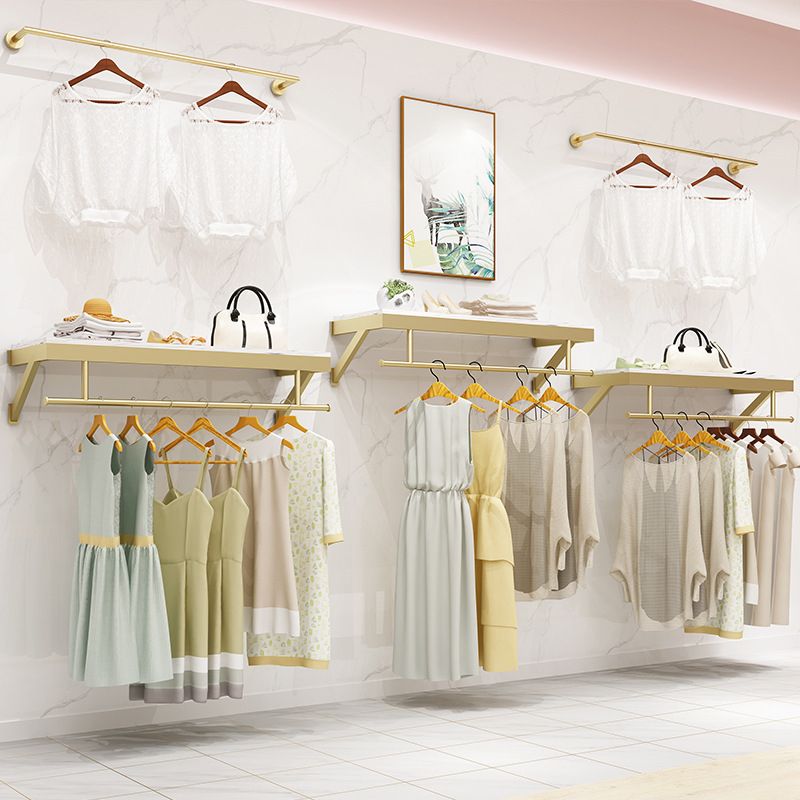 Gorgeous Style Coat Rack Metal Wall Mounted Gold Coat Rack Living Room Clearhalo 'Entry & Mudroom Furniture' 'furn' 'furn_hall_tree_coat_racks' 'Furniture' 'Hall Trees & Coat Racks' 'hall_tree_coat_racks' 1200x1200_874dab9b-ed50-440d-933e-8d0bf4733cf8