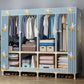 Contemporary Style Wardrobe Solid Wood Wardrobe Closet with Garment Rod