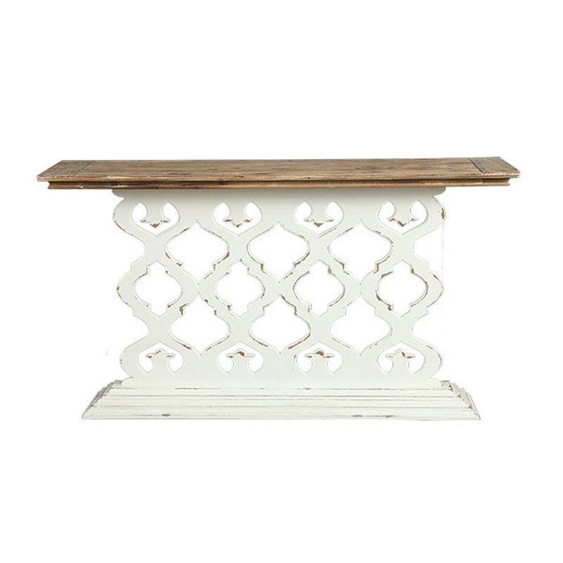 French Country Wood Console Table Rectangle End Table for Hall Clearhalo 'Console Tables' 'console_tables' 'Entry & Mudroom Furniture' 'furn' 'furn_console_tables' 'Furniture' 1200x1200_874f0774-a51a-43eb-b215-3cd3dfffc4a1