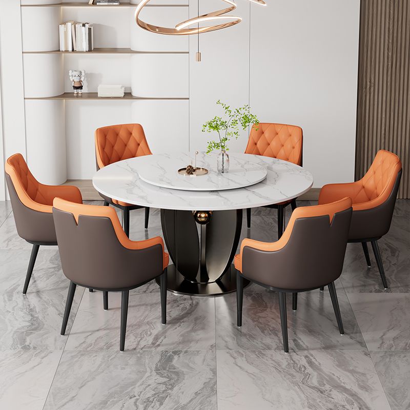 Sedia da pranzo in stile contemporaneo imbottito con gambe metalliche
