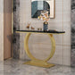 Glam Console Accent Table Antique Finish Sofa Console Table with Shelf