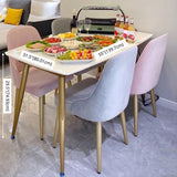 Scandinavian Sintered Stone White Dining Set Rectangle Standard Dining Set for Kitchen Clearhalo 'Dining Room Sets' 'Dining Tables & Seating' 'dining_room_set' 'furn' 'furn_dining_room_set' 'Furniture' 'furniture_dining_room_set' 'Kitchen & Dining Furniture' 'kitchen&dining_furn' 'kitchen' 1200x1200_87559299-056f-4233-9cc1-bbd9894da4e5