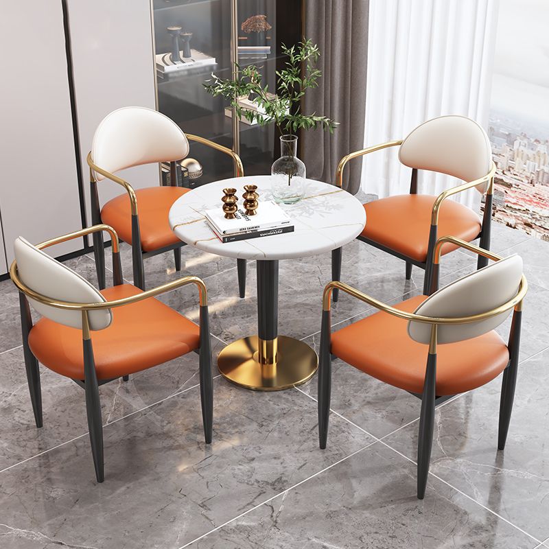 Modern Style Dining Chair Leather Open Back Arm Chair for Dining Room Clearhalo 'Dining Chairs' 'Dining Tables & Seating' 'dining_chair' 'furn' 'furn_dining_chair' 'Furniture' 'Kitchen & Dining Furniture' 1200x1200_8755fe3f-4475-4a2a-aa25-02e8fa0f45c7