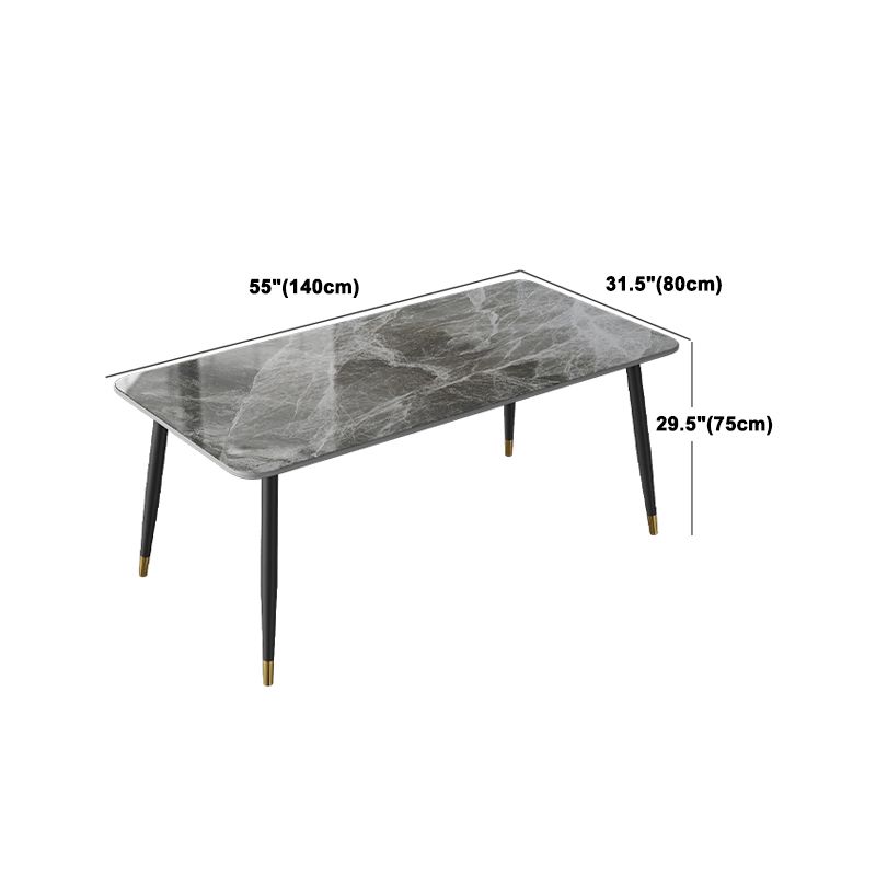 Rectangle Dining Table Set 1/2/5/7 Pieces Modern Indoor Dinette Set in Grey Clearhalo 'Dining Room Sets' 'Dining Tables & Seating' 'dining_room_set' 'furn' 'furn_dining_room_set' 'Furniture' 'Kitchen & Dining Furniture' 1200x1200_875bf194-2915-4ada-b8b5-71eccf0e1445