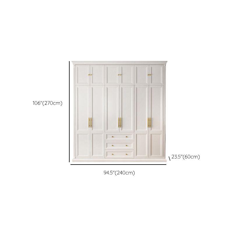 Solid Wood Wardrobe Armoire with Shelves French Country Wardrobe Cabinet Clearhalo 'Armoires & Wardrobes' 'armoires_wardrobes' 'Bedroom Furniture' 'furn' 'furn_armoires_wardrobes' 'Furniture' 1200x1200_875efe79-8513-4475-b0c8-cf9bb0669a81