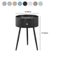 Contemporary Round Night Table with Drawer Metal Tripod Nightstand Clearhalo 'Bedroom Furniture' 'furn' 'furn_night_stand' 'Furniture' 'night_stand' 'Nightstands' 1200x1200_875f18d9-a25e-46c3-90bf-b3279775bbf2