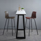 Mesa de bar de piedra sinterizada, mesa de comedor con base de trineo rectangular para cocina y sala de estar