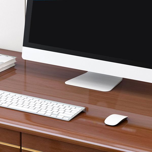 Rubberwood Storage and Drawers Writing Desk Rectangular Office Desk without Chair Clearhalo 'furn' 'furn_office_desk' 'Furniture' 'Office Desks' 'Office Furniture' 'office_desk' 1200x1200_87607f0b-88a1-4508-8533-440dfa5ffc89