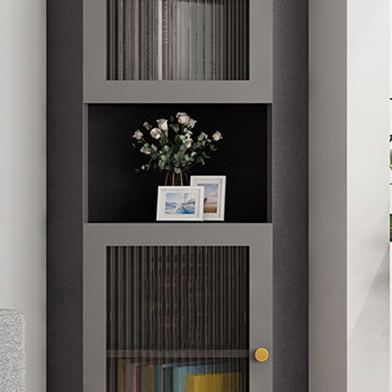 Wooden Accent Cabinet with 2 Glass Doors and Straight Legs Cabinet Clearhalo 'Cabinets & Chests' 'cabinets_chests' 'furn' 'furn_cabinets_chests' 'Furniture' 'Living Room Furniture' 1200x1200_8760aeb5-f01b-4cd5-890b-cc608810fe83