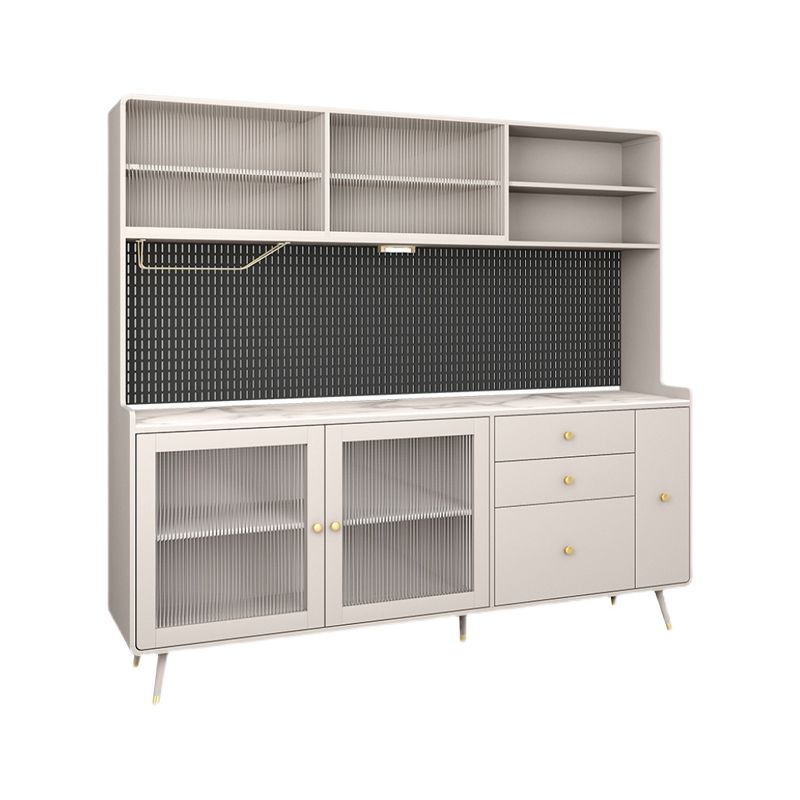 Artificial Wood Living Room Sideboard Gabinete Glam Credenza con cajones y almacenamiento