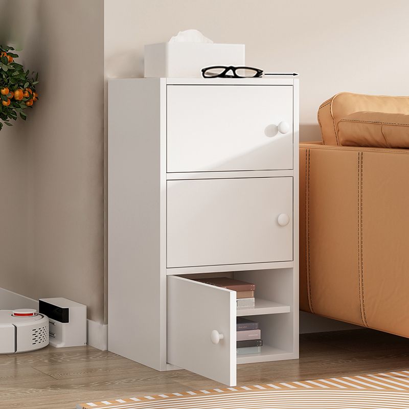 Contemporary Wooden Accent Cabinet Bar Pulls Handle Design Storage Cabinet