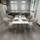 Contemporary Rectangle Table Set 1/2/5 Pieces Dining Set for Home