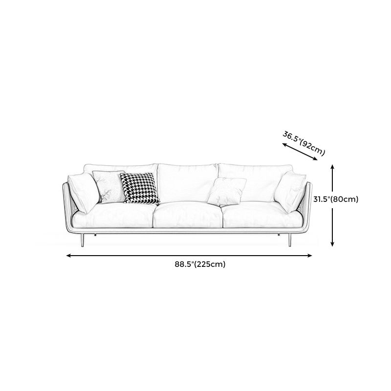 静止した染色抵抗性革張りのリビングルーム枕トップアーム席