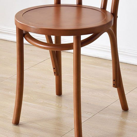 Dining Room Armless Dining Chair Open Back Solid Wood Side Chair