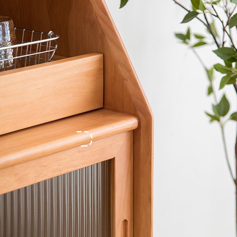 Modern Sliding Doors Sideboard 2 Drawers Sideboard Buffet Table 17" W X 39" H Clearhalo 'buffet_sideboard' 'Buffets & Sideboards' 'furn' 'furn_buffet_sideboard' 'Furniture' 'Kitchen & Dining Furniture' 1200x1200_8766a31a-2ca6-4d20-9cf0-d9650d30ec58