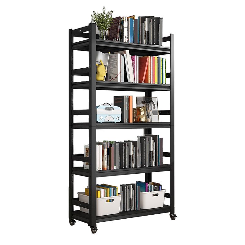 Open Standard Bookshelf Modern Minimalist Metal Rectangular Bookcase Clearhalo 'Bookcases' 'furn' 'furn_bookcases' 'Furniture' 'Office Furniture' 1200x1200_87693ea2-4473-4453-820d-8e0f127da38e