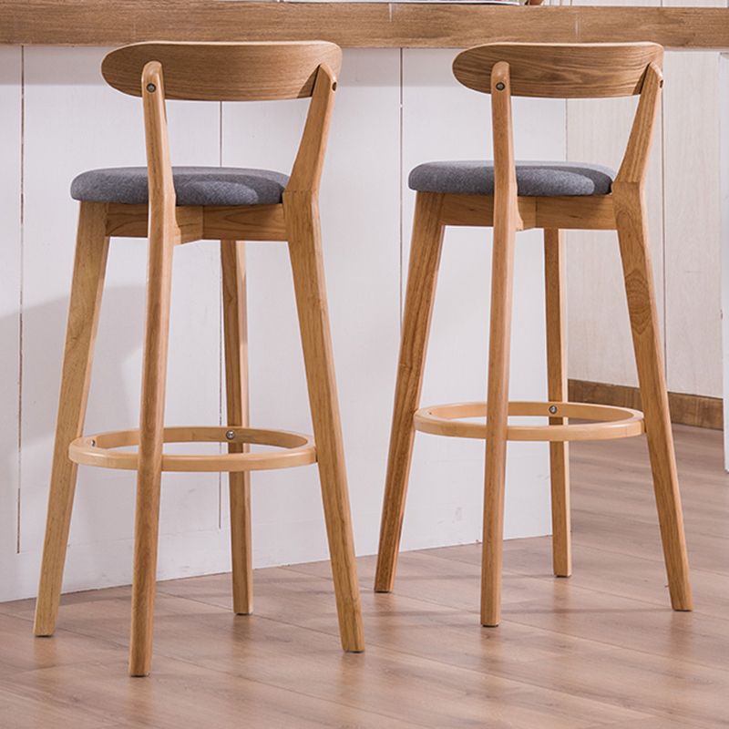 Contemporary Solid Wood Barstool Bristol Bar Stool with Footrest and Low Back Clearhalo 'Bar Furniture' 'Bar Stools' 'bar_stools' 'furn' 'furn_bar_stools' 'furniture_bar_stools' 'Kitchen & Dining Furniture' 'kitchen&dining_furn' 'kitchen' 'kitchen_furn' Furniture' 1200x1200_876986d7-fdb7-444c-9a9c-67f05bd5571b
