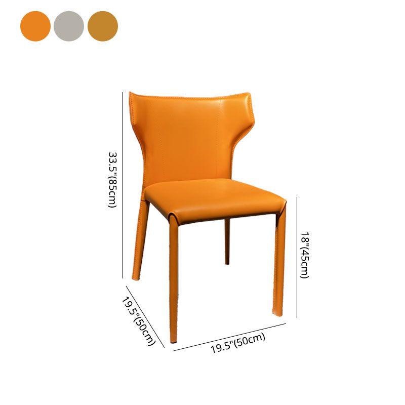 Upholstered Armless Dining Chairs Home Leather Side Chairs with Metal Legs Clearhalo ' kitchen&dining_furn' 'Dining Chairs' 'Dining Tables & Seating' 'dining_chair' 'furn' 'furn_dining_chair' 'Furniture' 'furniture_dining_chair' 'Kitchen & Dining Furniture' 'kitchen' 1200x1200_876a9306-7575-4310-b715-3e66f4d32840