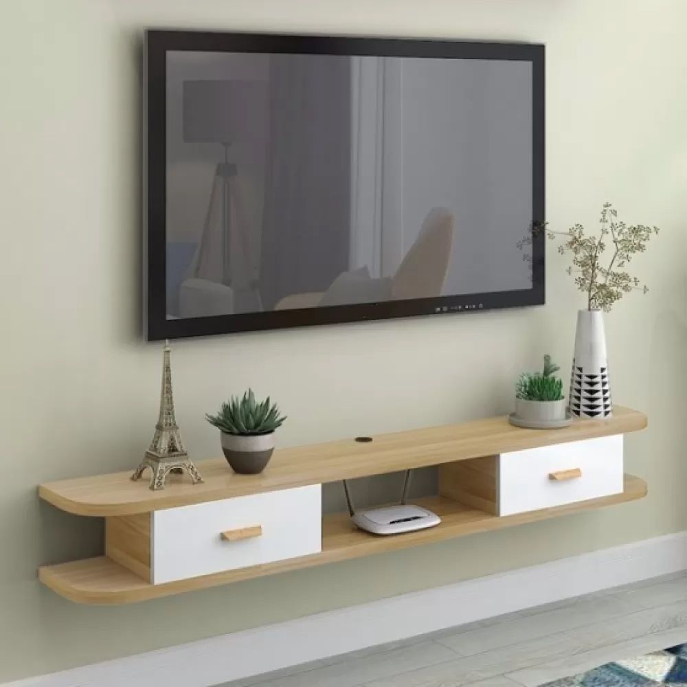 Contemporary TV Media Stand Wall-mounted Wood TV Console with Open Shelving Clearhalo 'furn' 'furn_tv_stands_entertainment_centers' 'Furniture' 'Living Room Furniture' 'TV Stands & Entertainment Centers' 'TV Stands & Media Storage Furniture' 'tv_stands_entertainment_centers' 1200x1200_876b00d0-a06c-4a42-9988-d1d6188a9ebc