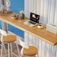 Mesa de bar con base metálica de madera rectangular, mesa de Bar de estilo moderno, para el hogar