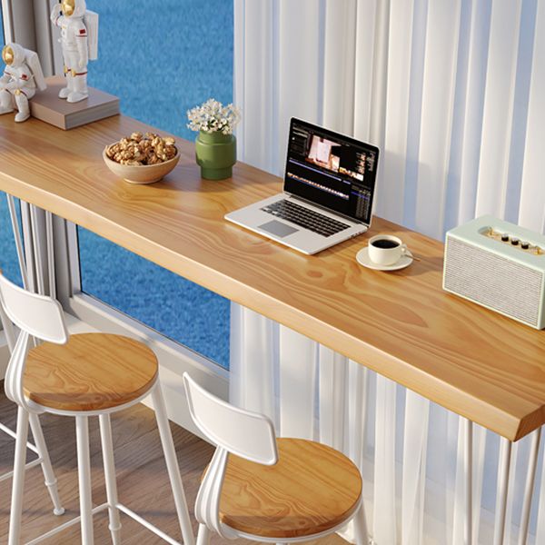 Mesa de bar con base metálica de madera rectangular, mesa de Bar de estilo moderno, para el hogar