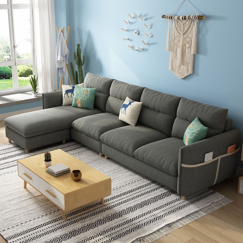 Hedendaagse bank katoenen schuim/latex gevuld met Ottomaanse sectioneel