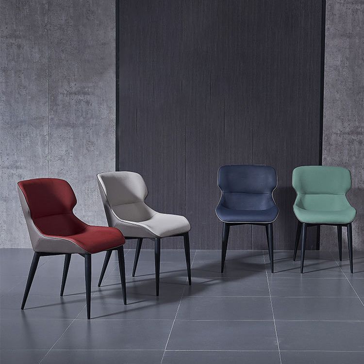 Modern Design Wingback Dining Arm Chairs Leather Dining Chairs (Set of 4) Clearhalo ' kitchen&dining_furn' 'Dining Chairs' 'Dining Tables & Seating' 'dining_chair' 'furn' 'furn_dining_chair' 'Furniture' 'furniture_dining_chair' 'Kitchen & Dining Furniture' 'kitchen' 1200x1200_87714969-3f4e-454d-a171-806c4655bbed