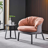 Moderne stijl stoffen armleuning gedempt tegen zwarte tankstoel