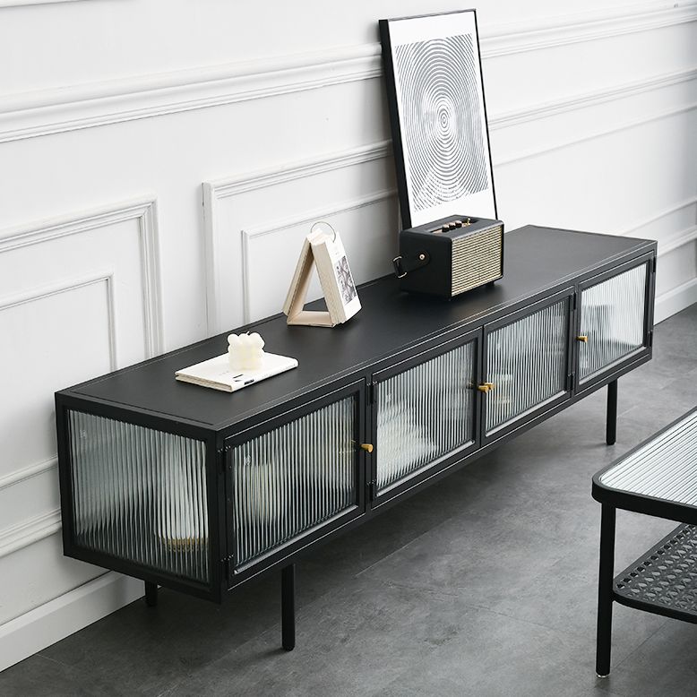 Metal Enclosed TV Storage Industrial Home TV Cabinet with Glass Doors Clearhalo 'furn' 'furn_tv_stands_entertainment_centers' 'Furniture' 'Living Room Furniture' 'TV Stands & Entertainment Centers' 'TV Stands & Media Storage Furniture' 'tv_stands_entertainment_centers' 1200x1200_87729f13-82a4-4fe7-8307-59240213635e