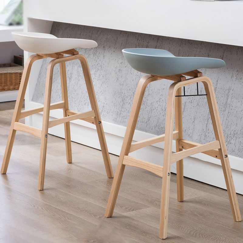 Nordic Wood Low Back Barstool Simple Indoor Tall Stool with Bucket Seat Clearhalo 'Bar Furniture' 'Bar Stools' 'bar_stools' 'furn' 'furn_bar_stools' 'furniture_bar_stools' 'Kitchen & Dining Furniture' 'kitchen&dining_furn' 'kitchen' 'kitchen_furn' Furniture' 1200x1200_87731e66-8abb-4603-ad38-b21c8e469ce6