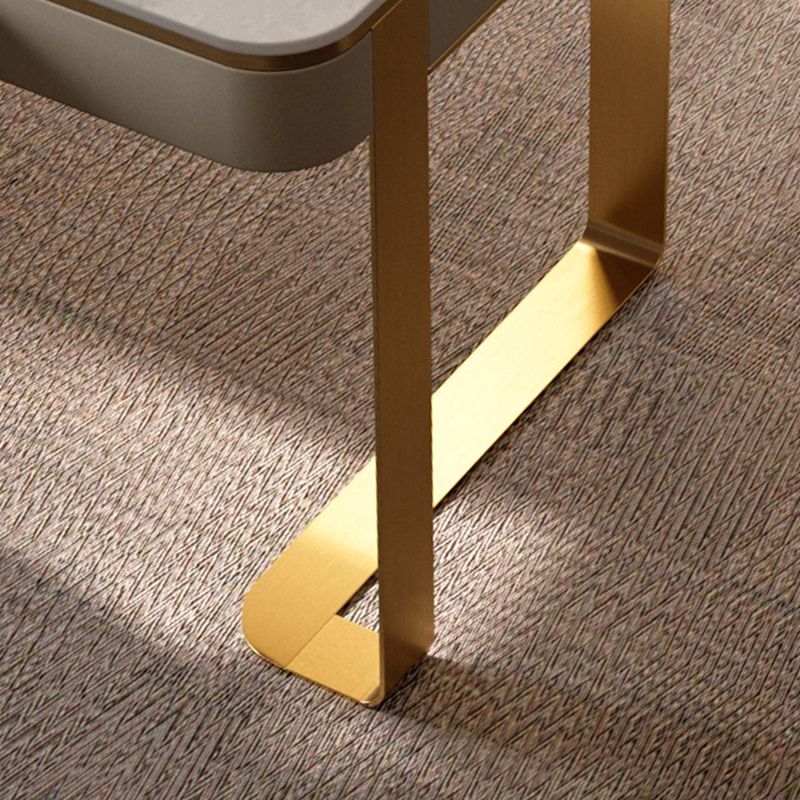 White and Gold Writing Desk Glam Curved Office Desk with Drawers Clearhalo 'furn' 'furn_office_desk' 'Furniture' 'Office Desks' 'Office Furniture' 'office_desk' 1200x1200_8773d6fb-3d61-49b9-9dfd-31d44d3c5402