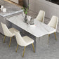 Modern 1/2/5 Pieces Dining Set Rectangle Stone Dining Table for Dining Room Kitchen Clearhalo 'Dining Room Sets' 'Dining Tables & Seating' 'dining_room_set' 'furn' 'furn_dining_room_set' 'Furniture' 'Kitchen & Dining Furniture' 1200x1200_8774676e-04cc-4f41-82c3-39dae0f304b1