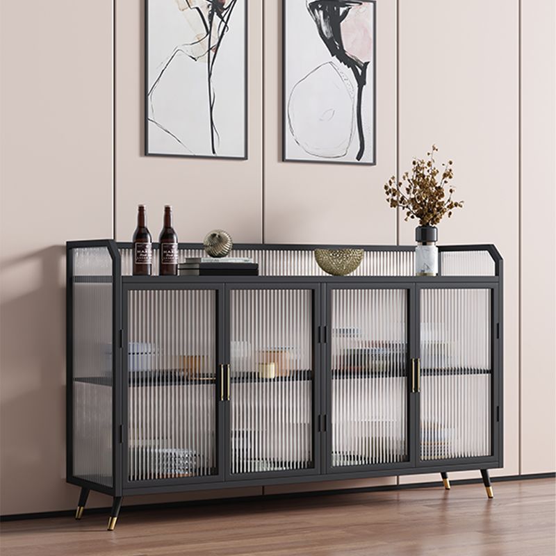 Rettangole Sideboard Home Scheda di lusso Sinterizzato Sinterizzazione Sideboard Abbazzinamento con porta di vetro