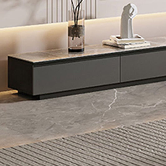 Console TV in stoccaggio in pietra moderna in pietra in grigio, 31,5 "h x 12" w