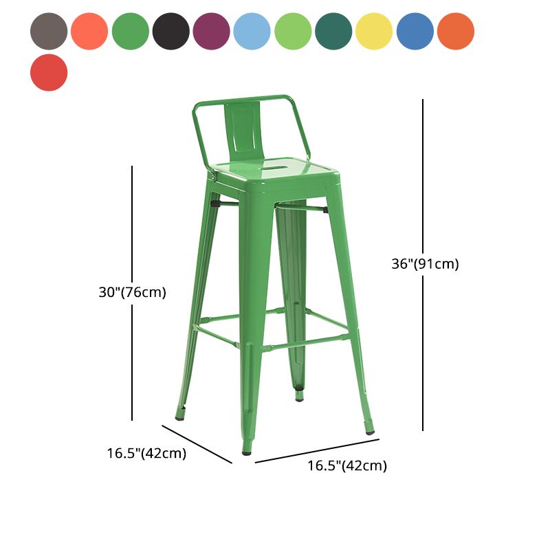 Industrial Style Metal Bar-stool with Square Iron Seat Counter Stool Kitchen Bar Bar-stool Clearhalo 'Bar Furniture' 'Bar Stools' 'bar_stools' 'furn' 'furn_bar_stools' 'Furniture' 'furniture_bar_stools' 'Kitchen & Dining Furniture' 1200x1200_87770040-688e-443b-aeef-4e1d98da3f43