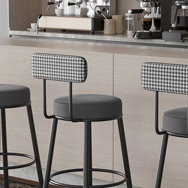 Scandinavian Matte Finish Velvet Counter Stool Footrest Coffee Shop Barstool Clearhalo 'Bar Furniture' 'Bar Stools' 'bar_stools' 'Furniture' 'furniture_bar_stools' 'Kitchen & Dining Furniture' 1200x1200_8779a54a-8c7d-4168-a3cc-d14427415fb5