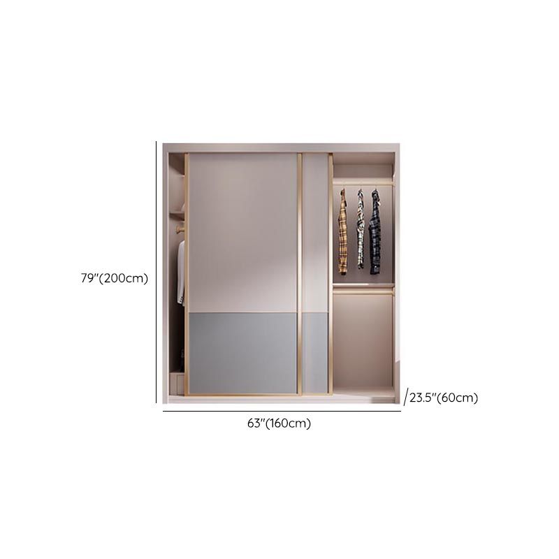 White Modern High Gloss Armoire Wood Armoire with Shelves and Drawers Storage Cabinet Clearhalo 'Armoires & Wardrobes' 'armoires_wardrobes' 'Bedroom Furniture' 'furn' 'furn_armoires_wardrobes' 'Furniture' 1200x1200_8779eb88-e20f-4b55-8aa5-d3efa8ad3c56