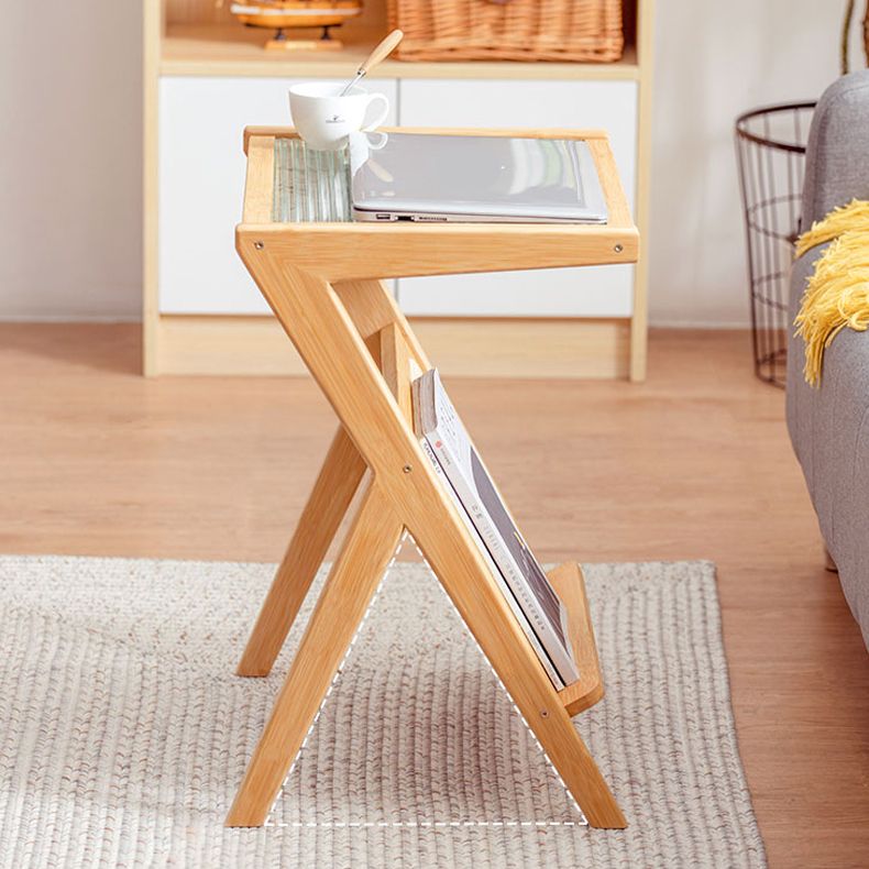 19.7" W Cross Legs End Table Rectangular Glass Side Table for Living Room Clearhalo 'Coffee & Accent Tables' 'End & Side Tables' 'end_side_tables' 'furn' 'furn_end_side_tables' 'Furniture' 'Living Room Furniture' 1200x1200_877a162a-ce42-4d25-882b-c1346de28e0b