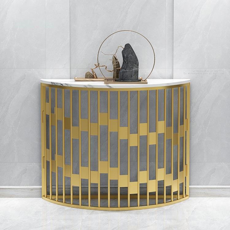 Hall Console Accent Tabla 31 -pulgada con mármol blanco blanco luna