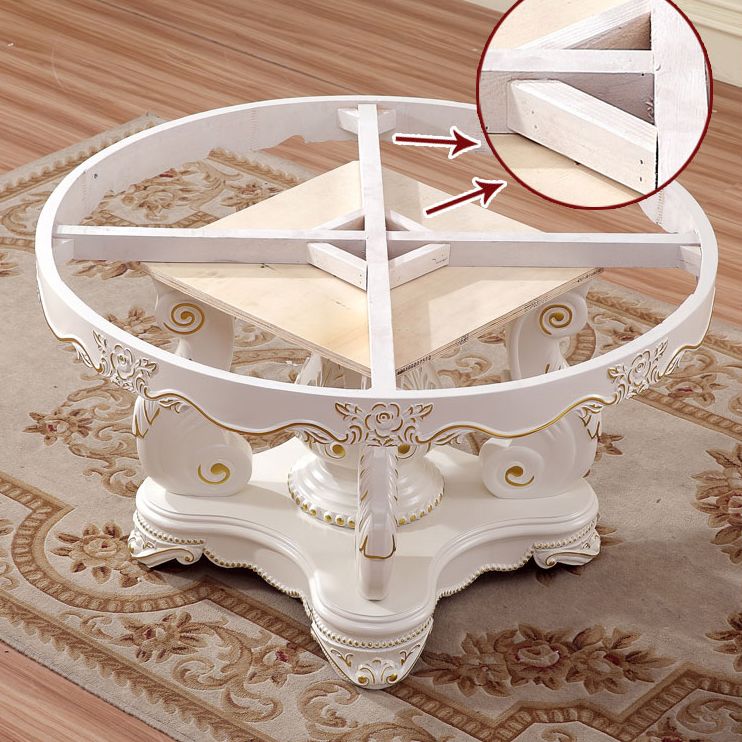 Oak Wood Victorian Round Dining Table Faux Marble Table Top with Pedestal Base Clearhalo 'Dining Tables & Seating' 'Dining Tables' 'dining_table' 'furn' 'furn_dining_table' 'Furniture' 'furniture_dining_table' 'Kitchen & Dining Furniture' 'kitchen' 'kitchen_dining_table' 1200x1200_877af123-5e5d-43c2-a7e2-e012c74789e3